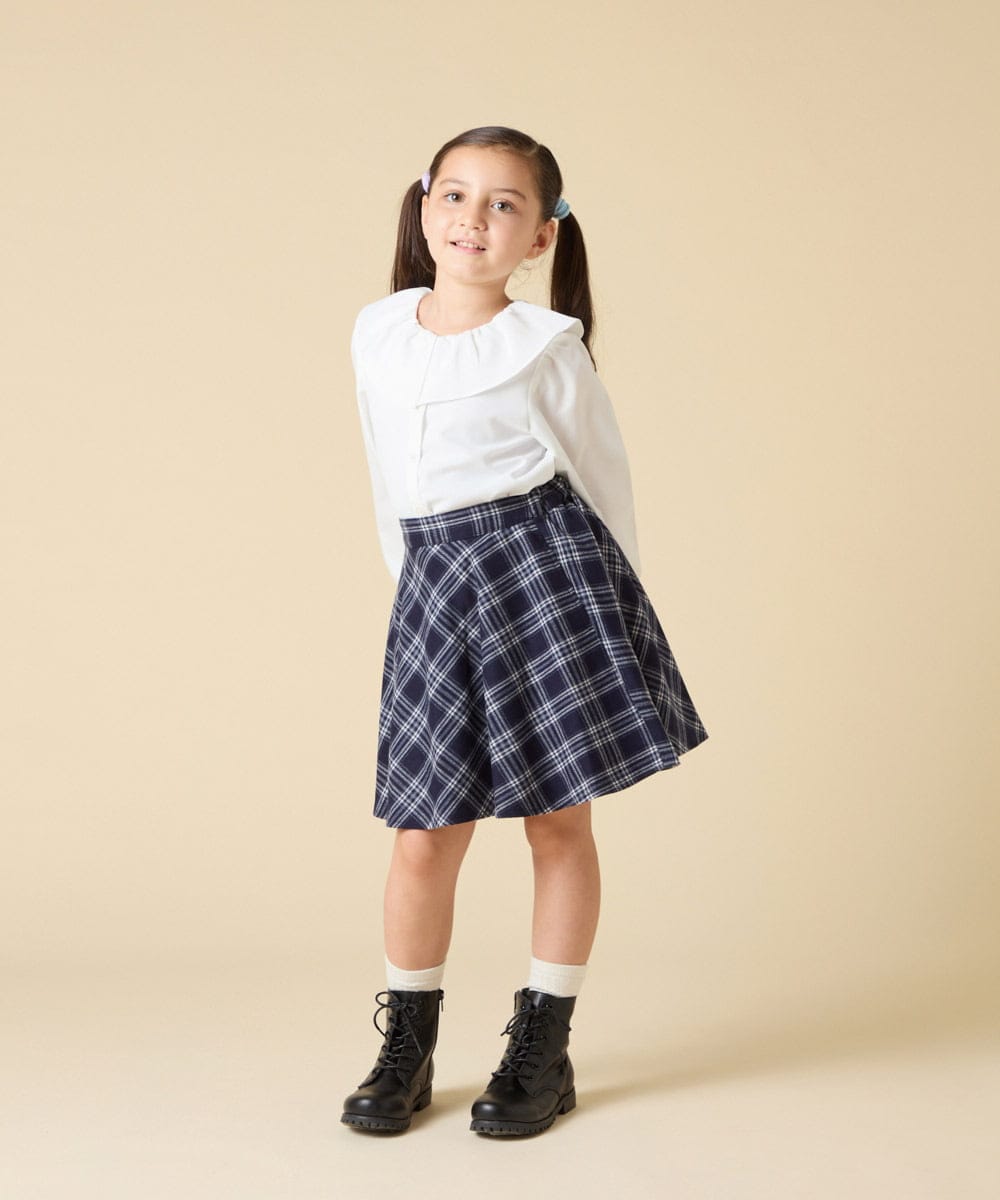 KJHAD40034 a.v.v KIDS(アー・ヴェ・ヴェ) [120-160]アソートフレアスカート ネイビー