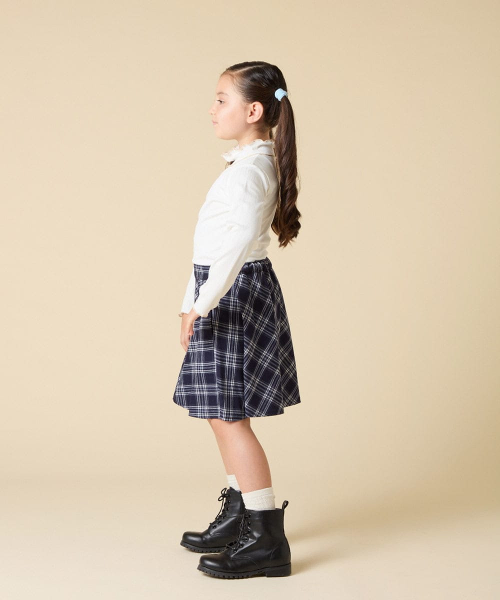 KJHAD40034 a.v.v KIDS(アー・ヴェ・ヴェ) [120-160]アソートフレアスカート ネイビー