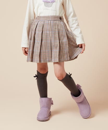 KJHJX32039 a.v.v KIDS [160]【インパン付き】タックプリーツスカート