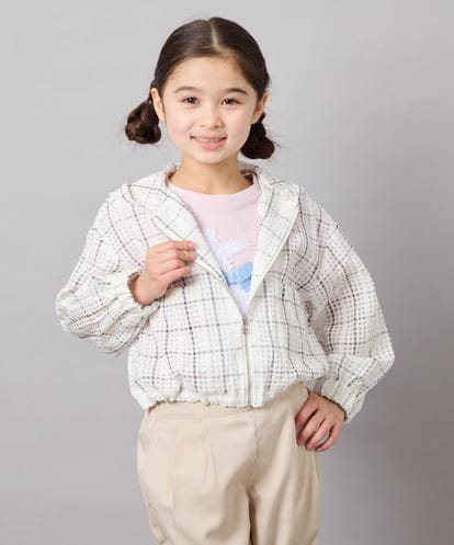 KJJFD40054  [120-160]ドロストシアーチェックブルゾン