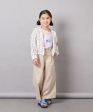 KJJFD40054 a.v.v KIDS(アー・ヴェ・ヴェ) [120-160]ドロストシアーチェックブルゾン ホワイト