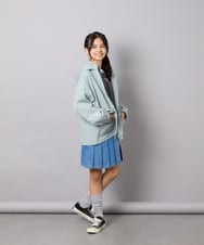 KJJJD01059 a.v.v KIDS(アー・ヴェ・ヴェ) [130-160]【洗える/フード取り外し可】リボンポケットマウンパ ミント