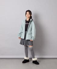 KJJJD01059 a.v.v KIDS(アー・ヴェ・ヴェ) [130-160]【洗える/フード取り外し可】リボンポケットマウンパ ミント