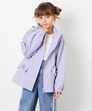 KJJJD01059 a.v.v KIDS(アー・ヴェ・ヴェ) [130-160]【洗える/フード取り外し可】リボンポケットマウンパ ラベンダー