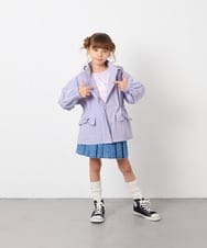 KJJJD01059 a.v.v KIDS(アー・ヴェ・ヴェ) [130-160]【洗える/フード取り外し可】リボンポケットマウンパ ラベンダー
