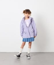 KJJJD01059 a.v.v KIDS(アー・ヴェ・ヴェ) [130-160]【洗える/フード取り外し可】リボンポケットマウンパ ラベンダー