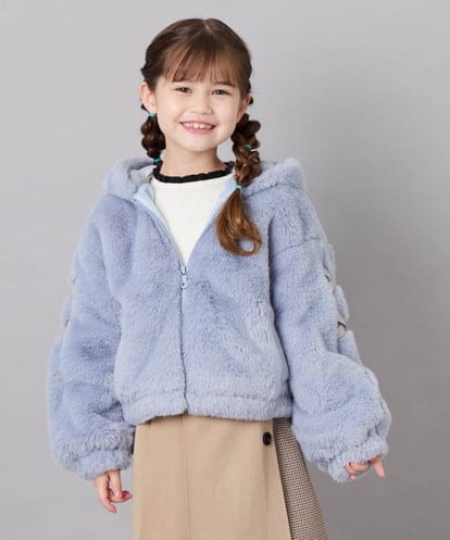 KJJKD15059 a.v.v KIDS [130-160]【洗える】ファーパーカー