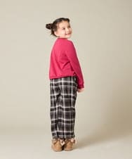 KJKAD51018 a.v.v KIDS(アー・ヴェ・ヴェ) [100-160]【WEB限定商品/サテンリボンがカワイイ】リボン付きロゴトレーナー ライトブルー