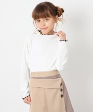 KJKAG08026 a.v.v KIDS(アー・ヴェ・ヴェ) [100-160]ハイネックテレコ ホワイト