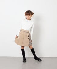 KJKAG08026 a.v.v KIDS(アー・ヴェ・ヴェ) [100-160]ハイネックテレコ ホワイト