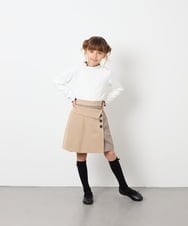 KJKAG08026 a.v.v KIDS(アー・ヴェ・ヴェ) [100-160]ハイネックテレコ ホワイト