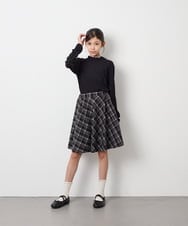 KJKAG08026 a.v.v KIDS(アー・ヴェ・ヴェ) [100-160]ハイネックテレコ ブラック