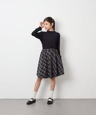 KJKAG08026 a.v.v KIDS(アー・ヴェ・ヴェ) [100-160]ハイネックテレコ ブラック