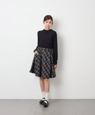 KJKAG08026 a.v.v KIDS(アー・ヴェ・ヴェ) [100-160]ハイネックテレコ ブラック