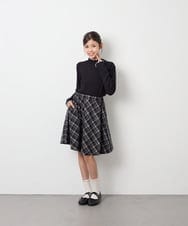 KJKAG08026 a.v.v KIDS(アー・ヴェ・ヴェ) [100-160]ハイネックテレコ ブラック