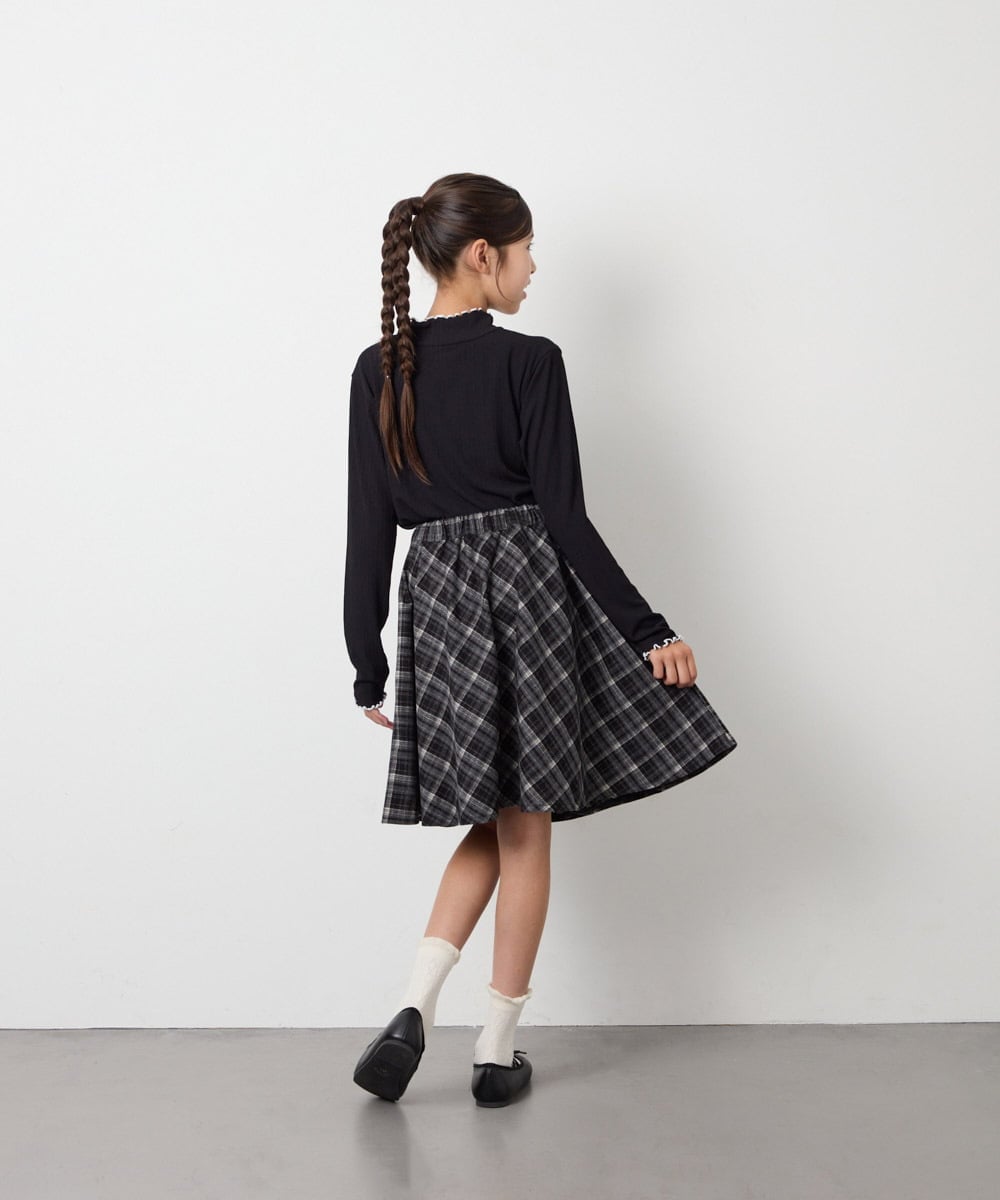 KJKAG08026 a.v.v KIDS(アー・ヴェ・ヴェ) [100-160]ハイネックテレコ ブラック