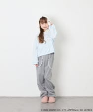 KJKAG15054 a.v.v KIDS(アー・ヴェ・ヴェ) [110-140][コラボ]シナモロール耳付きパーカー ライトブルー