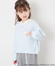 KJKAG15054 a.v.v KIDS(アー・ヴェ・ヴェ) [110-140][コラボ]シナモロール耳付きパーカー ライトブルー