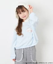 KJKAG15054 a.v.v KIDS(アー・ヴェ・ヴェ) [110-140][コラボ]シナモロール耳付きパーカー ライトブルー