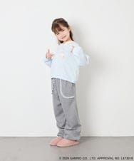 KJKAG15054 a.v.v KIDS(アー・ヴェ・ヴェ) [110-140][コラボ]シナモロール耳付きパーカー ライトブルー