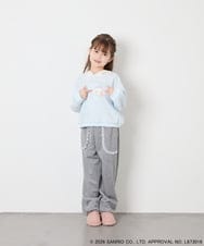 KJKAG15054 a.v.v KIDS(アー・ヴェ・ヴェ) [110-140][コラボ]シナモロール耳付きパーカー ライトブルー