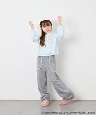 KJKAG15054 a.v.v KIDS(アー・ヴェ・ヴェ) [110-140][コラボ]シナモロール耳付きパーカー ライトブルー