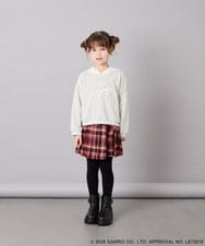 KJKAG15054 a.v.v KIDS(アー・ヴェ・ヴェ) [110-140][コラボ]シナモロール耳付きパーカー ライトグレー