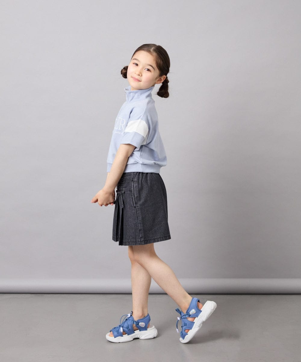KJKFD46039 a.v.v KIDS(アー・ヴェ・ヴェ) [120-160]ハーフジップロゴスウェット ライトブルー