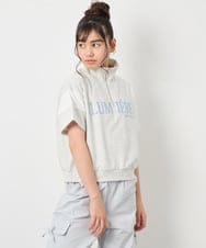 KJKFD46039 a.v.v KIDS(アー・ヴェ・ヴェ) [120-160]ハーフジップロゴスウェット ライトグレー