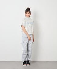 KJKFD46039 a.v.v KIDS(アー・ヴェ・ヴェ) [120-160]ハーフジップロゴスウェット ライトグレー