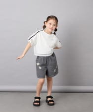 KJKFD57039 a.v.v KIDS(アー・ヴェ・ヴェ) [120-160]メッシュレイヤードTシャツ ホワイト