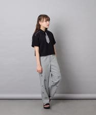 KJKFD58039 a.v.v KIDS(アー・ヴェ・ヴェ) [130-160]ネクタイ付きクロップドトップス ブラック