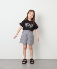 KJKGD02015 a.v.v KIDS(アー・ヴェ・ヴェ) [120-160]【WEB限定】リボンロゴプリントTシャツ ブラック