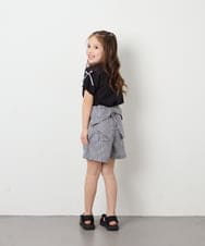 KJKGD02015 a.v.v KIDS(アー・ヴェ・ヴェ) [120-160]【WEB限定】リボンロゴプリントTシャツ ブラック