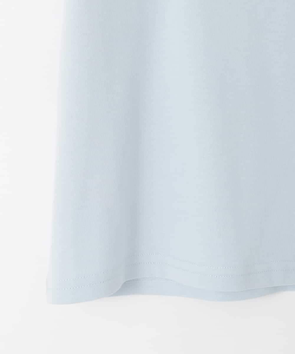 KJKGD42015 a.v.v KIDS(アー・ヴェ・ヴェ) [110-160]【WEB限定】シアーギンガムスリーブTシャツ ライトブルー