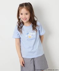 KJKGD61039 a.v.v KIDS(アー・ヴェ・ヴェ) [110-140]【数量限定】[シナモロール＆クロミ]スパンコールTシャツ ライトブルー