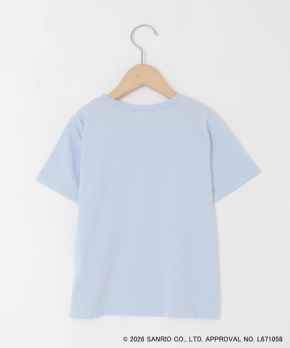 KJKGD61039 a.v.v KIDS(アー・ヴェ・ヴェ) [110-140]【数量限定】[シナモロール＆クロミ]スパンコールTシャツ ライトブルー