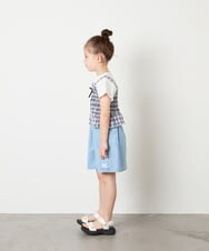 KJKGD68039 a.v.v KIDS(アー・ヴェ・ヴェ) [120-160]【セットアップ可能】裾フリルドッキングトップス ネイビー