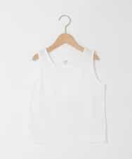 KJKHD77044 a.v.v KIDS(アー・ヴェ・ヴェ) [120-160]【冷感/洗える】レースTシャツタンク付き アイボリー