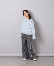 KJKJD03039 a.v.v KIDS(アー・ヴェ・ヴェ) [140-160]ボーダーレイヤード風ロングTシャツ ライトブルー