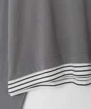 KJKJD03039 a.v.v KIDS(アー・ヴェ・ヴェ) [140-160]ボーダーレイヤード風ロングTシャツ ダークグレー