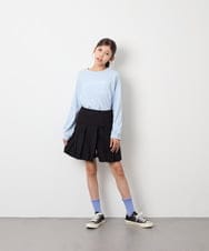 KJKJD04026 a.v.v KIDS(アー・ヴェ・ヴェ) [130-160]【毛玉になりにくい】ロゴロンT ライトブルー
