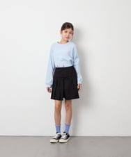 KJKJD04026 a.v.v KIDS(アー・ヴェ・ヴェ) [130-160]【毛玉になりにくい】ロゴロンT ライトブルー