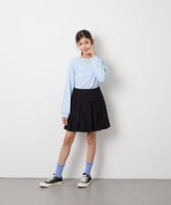 KJKJD04026 a.v.v KIDS(アー・ヴェ・ヴェ) [130-160]【毛玉になりにくい】ロゴロンT ライトブルー