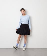 KJKJD04026 a.v.v KIDS(アー・ヴェ・ヴェ) [130-160]【毛玉になりにくい】ロゴロンT ライトブルー
