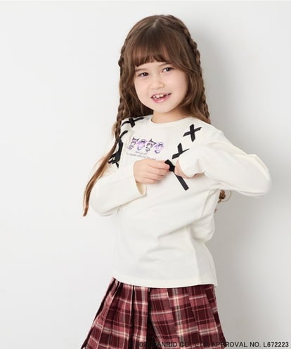 KJKJD05044  [110-150]【サンリオ/数量限定】クロミレースアップTシャツ