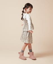 KJKJV36034 a.v.v KIDS(アー・ヴェ・ヴェ) [100-160]シャーリングビスチェドッキングトップス ベージュ