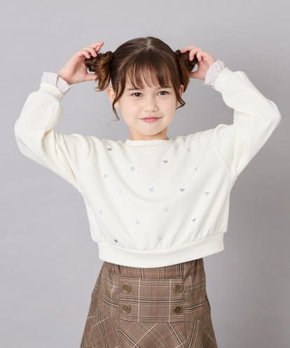 KJKKD14035 a.v.v KIDS [120-160]シャツレイヤー風プルオーバー