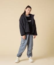 KJKLA42039 a.v.v KIDS(アー・ヴェ・ヴェ) [130-160]【切り替えバイカラー/スポーティ】配色切り替えロゴトレーナー グリーン