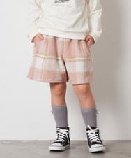 KJLAA04029 a.v.v KIDS(アー・ヴェ・ヴェ) [100-140]【ウエストゴム仕様】アソートキュロット ピンク(チェック)